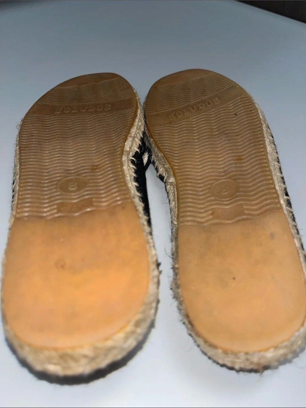 Soludos Black Espadrilles with Pineapple Embroidery Size 8